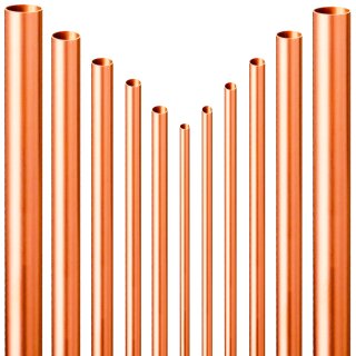 Kupferrohr Stangen Meterware 10 mm x 1,0 mm (halbhart) 0,5 Meter