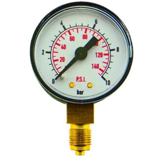 Manometer 0-10 bar | Ø 63mm | G 1/4 Zoll