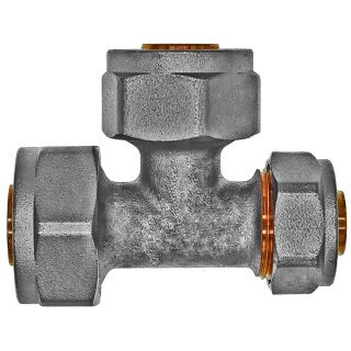 Schraub-Fitting für Mehrschichtverbundrohr > T-Stück (i-i-i) 26 x3,0 / 26 x3,0 / 20 x2,0 mm