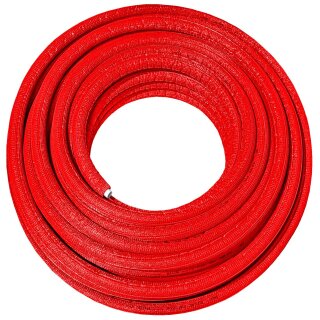 Mehrschichtverbundrohr Rollenware rot isoliert (Meterware in einem Stück) 32 x 3,0mm Rohr rot isoliert 5 Meter Rolle