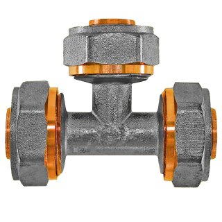 Schraubfittings für 20 x 2,0 mm Rohr Schraub-T-Stück 20x2,0mm - 20x2,0mm - 20x2,0mm