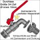 Regentonnen-Durchführung aus Messing mit Auslaufhahn und Schlauchtülle Loch Ø 34mm + Tülle 3/4" 19mm