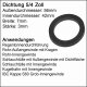 Flachdichtung Gummi NBR Ø1=56 Ø2=42mm...