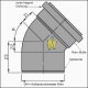 HT-Fittings für Abflußrohrsystem aus PP > Bogen Ø 32mm = DN32 45°